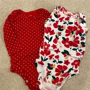 Carters holiday onesies set of 2